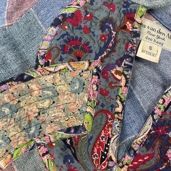 Vintage 1980s Patchwork Koos Van Den Akken New York Dress - Small - Picture 7 of 12